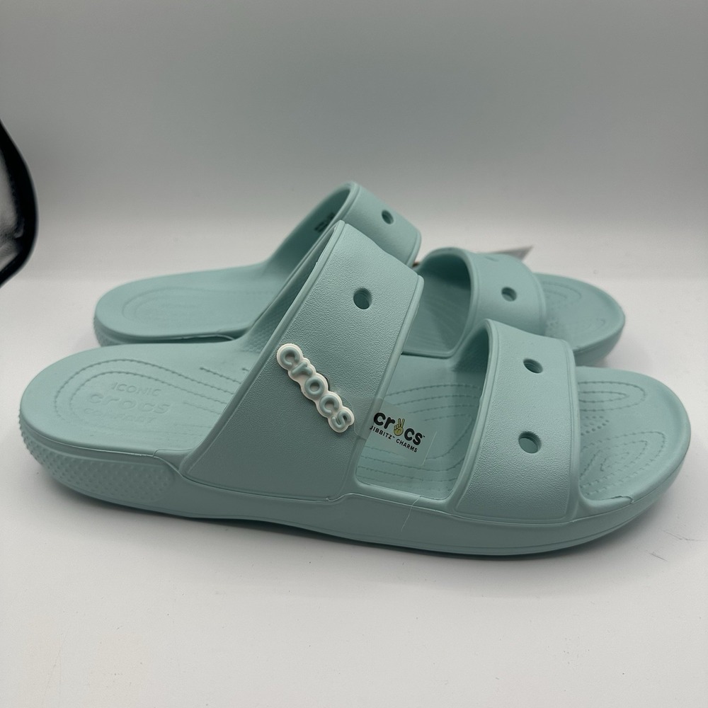 Crocs Classic Sandals Mens Sz 13 Pure Water Blue Slip On Slides 206761-4SS NWT - Picture 2 of 9